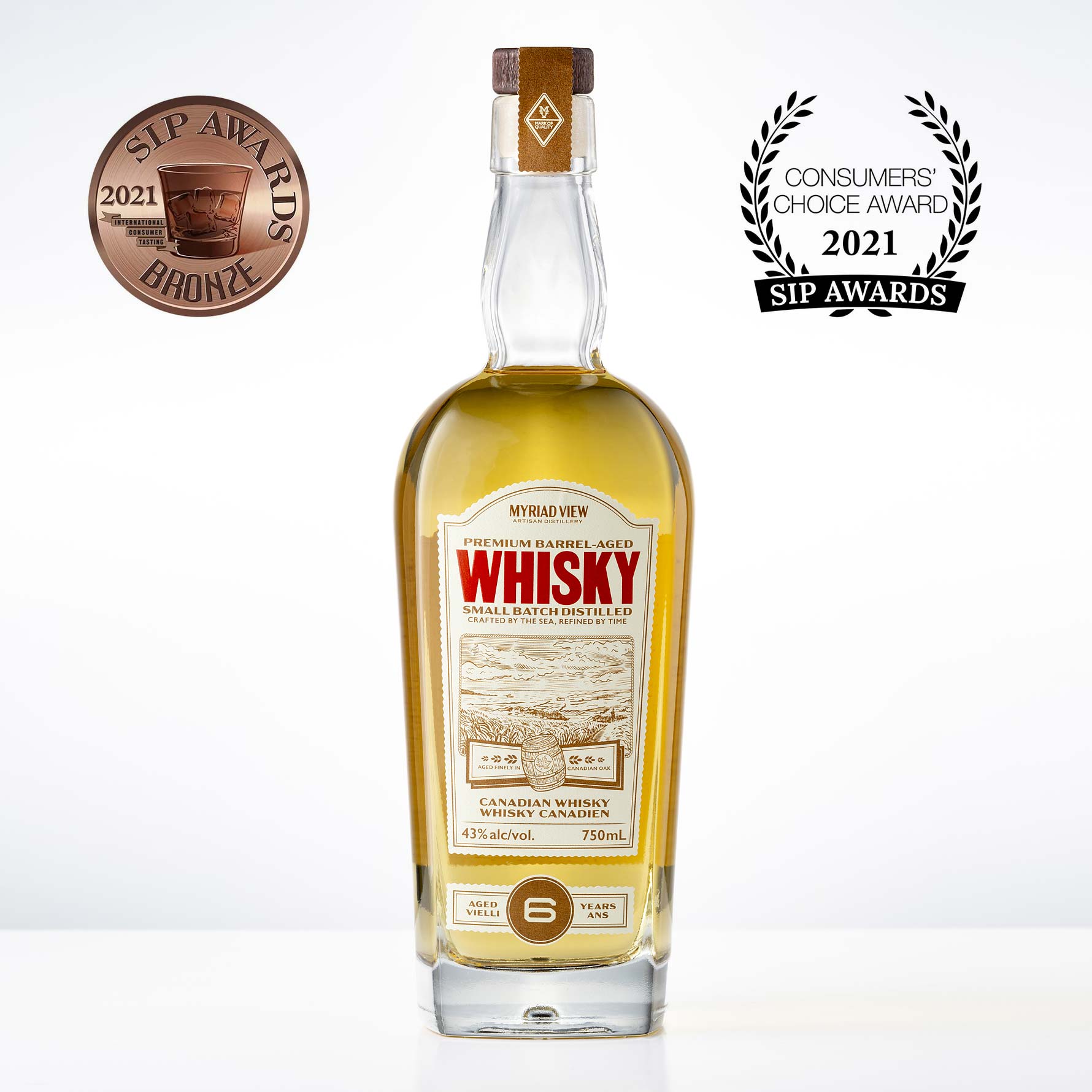 Whisky 43% abv. 750mL (6 Year) – Myriad View Artisan Distillery