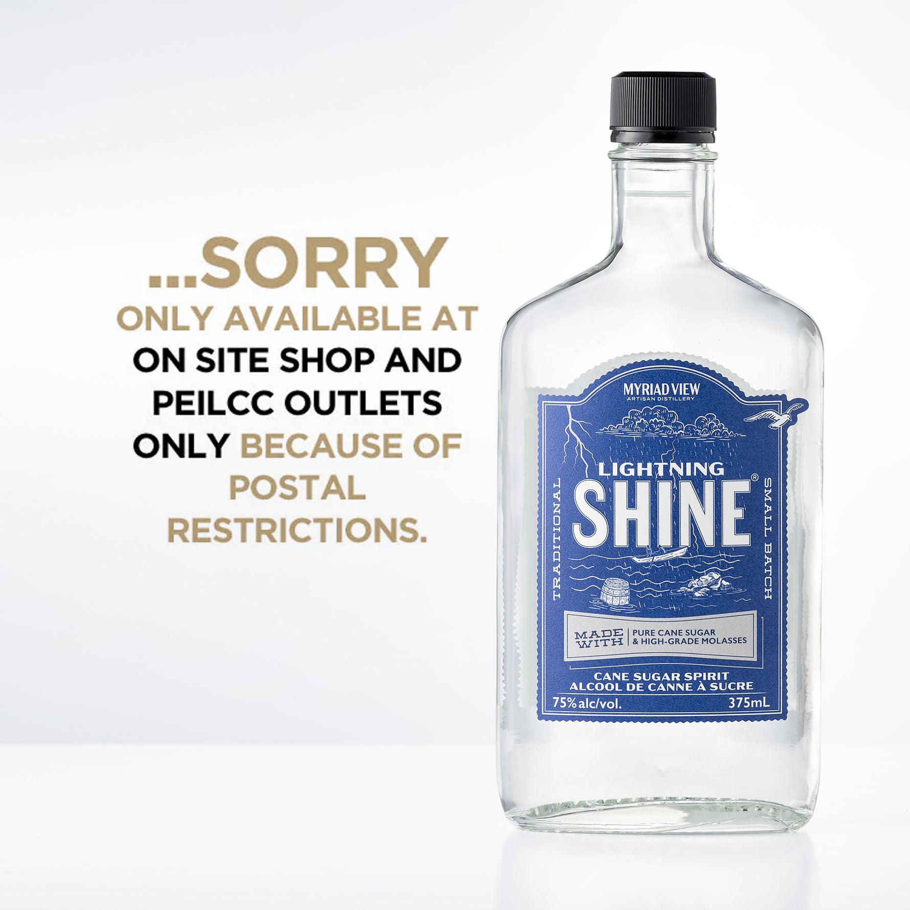 Lightning Shine 75% abv 375mL